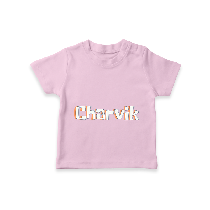 Personalized Baby T-Shirt with Name Design - PINK - 0-5 Months Old (Chest 17")