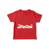 Custom Name T-Shirt | Make It Personal and Adorable - RED - 0-5 Months Old (Chest 17")