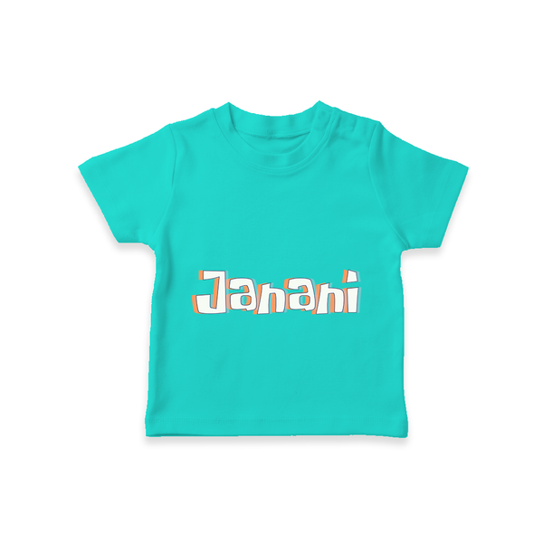 Custom Name T-Shirt | Make It Personal and Adorable - TEAL - 0-5 Months Old (Chest 17")