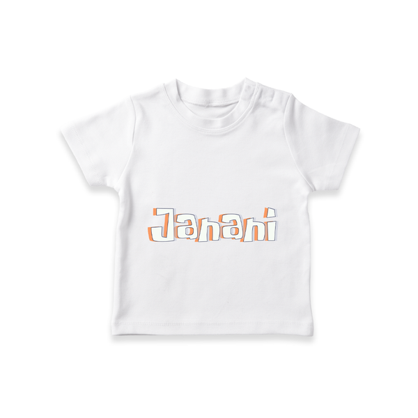 Custom Name T-Shirt | Make It Personal and Adorable - WHITE - 0-5 Months Old (Chest 17")
