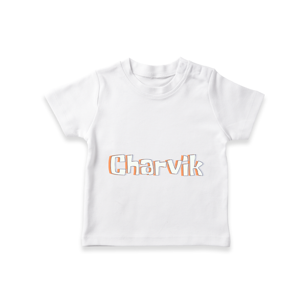 Personalized Baby T-Shirt with Name Design - WHITE - 0-5 Months Old (Chest 17")