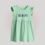 Name It and Wear It | Custom Baby Frock for Your Little One - MINT GREEN - 0 - 3 Months Old (Chest 17")