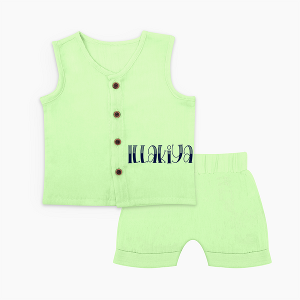 Name It and Wear It | Custom Jabla Set for Your Little One - PASTEL GREEN - 0 - 3 Months Old (Chest 9.8")