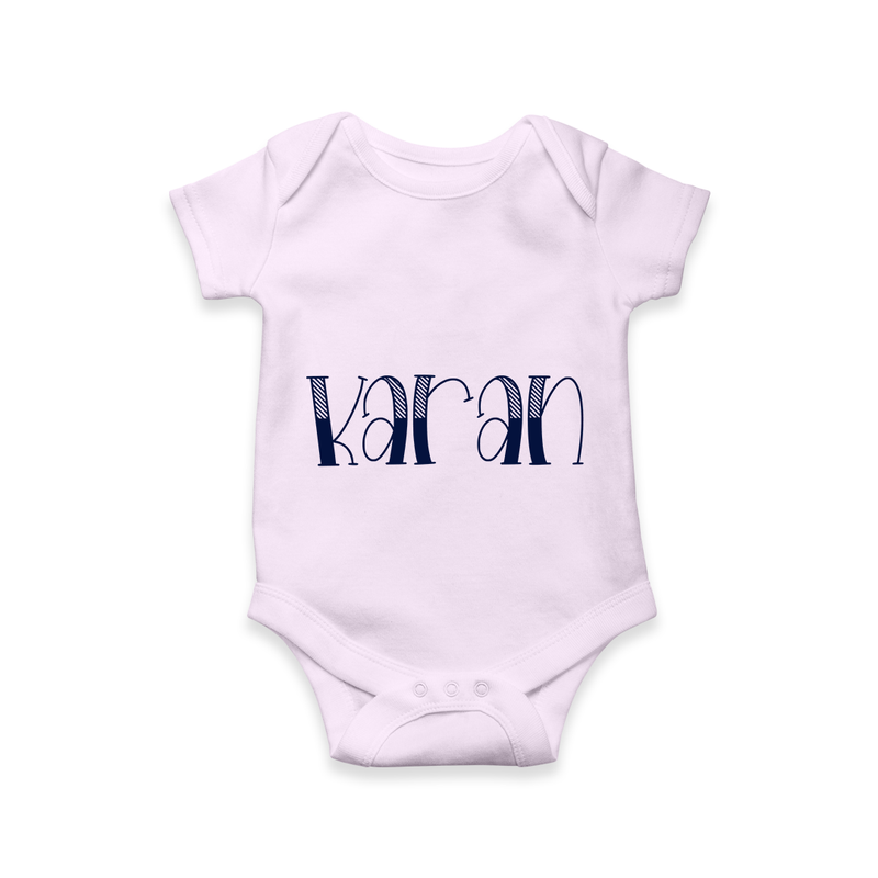 Specially Designed Name Printed Romper for Babies - LILAC - 0 - 3 Months Old (Chest 16")