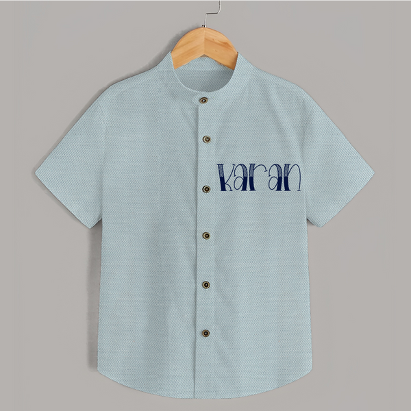 Name It and Wear It | Custom Shirt for Your Little One - ARCTIC BLUE - 0 - 6 Months Old (Chest 23")