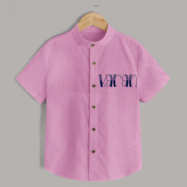 Name It and Wear It | Custom Shirt for Your Little One - BABY PINK - 0 - 6 Months Old (Chest 23")