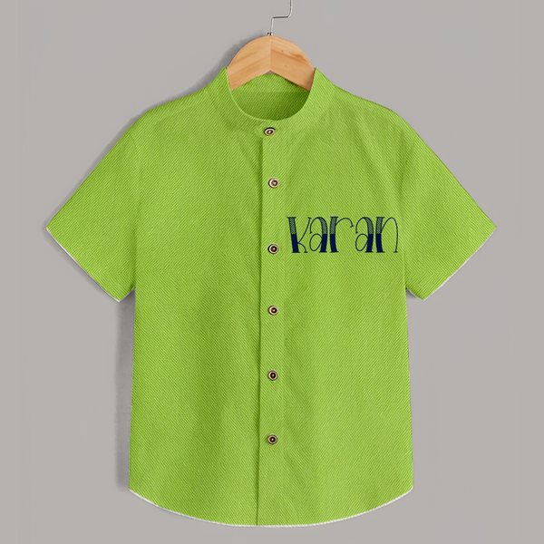 Name It and Wear It | Custom Shirt for Your Little One - LIME GREEN - 0 - 6 Months Old (Chest 23")