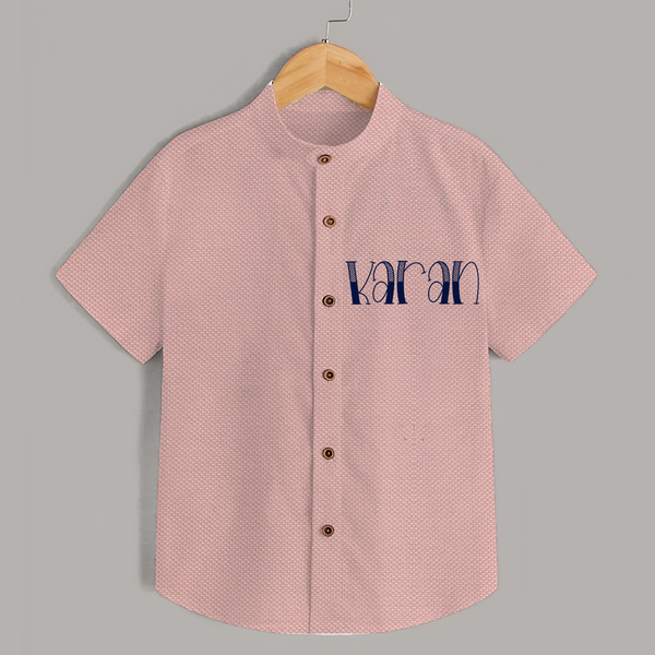 Name It and Wear It | Custom Shirt for Your Little One - PEACH - 0 - 6 Months Old (Chest 23")