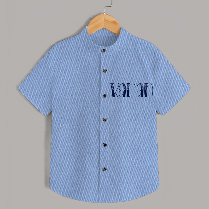 Name It and Wear It | Custom Shirt for Your Little One - SKY BLUE - 0 - 6 Months Old (Chest 23")