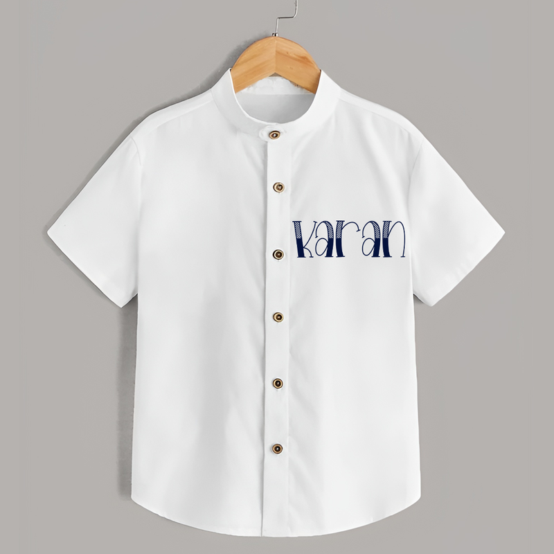 Name It and Wear It | Custom Shirt for Your Little One - WHITE - 0 - 6 Months Old (Chest 23")