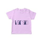 Specially Designed Name Printed T-Shirt for Babies - LILAC - 0-5 Months Old (Chest 17")