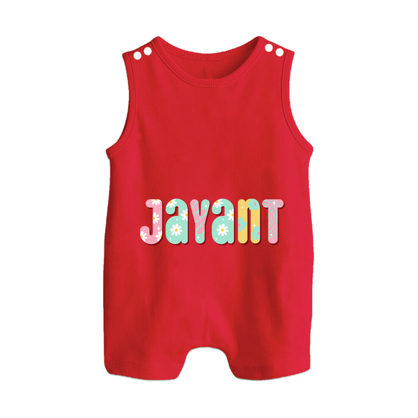 Unique as Me Romper Suit / Sleeveless Romper | Name Printed Baby Romper Suit / Sleeveless Romper - RED - 0 - 5 Months Old (Chest 18")