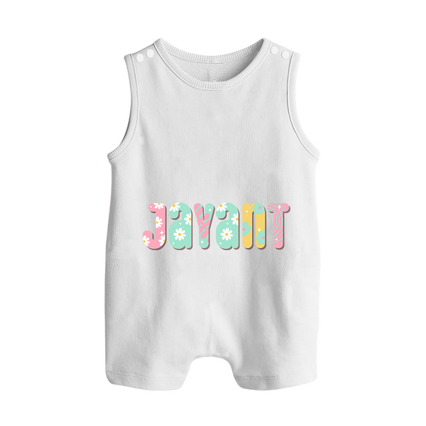 Unique as Me Romper Suit / Sleeveless Romper | Name Printed Baby Romper Suit / Sleeveless Romper - WHITE - 0 - 5 Months Old (Chest 18")