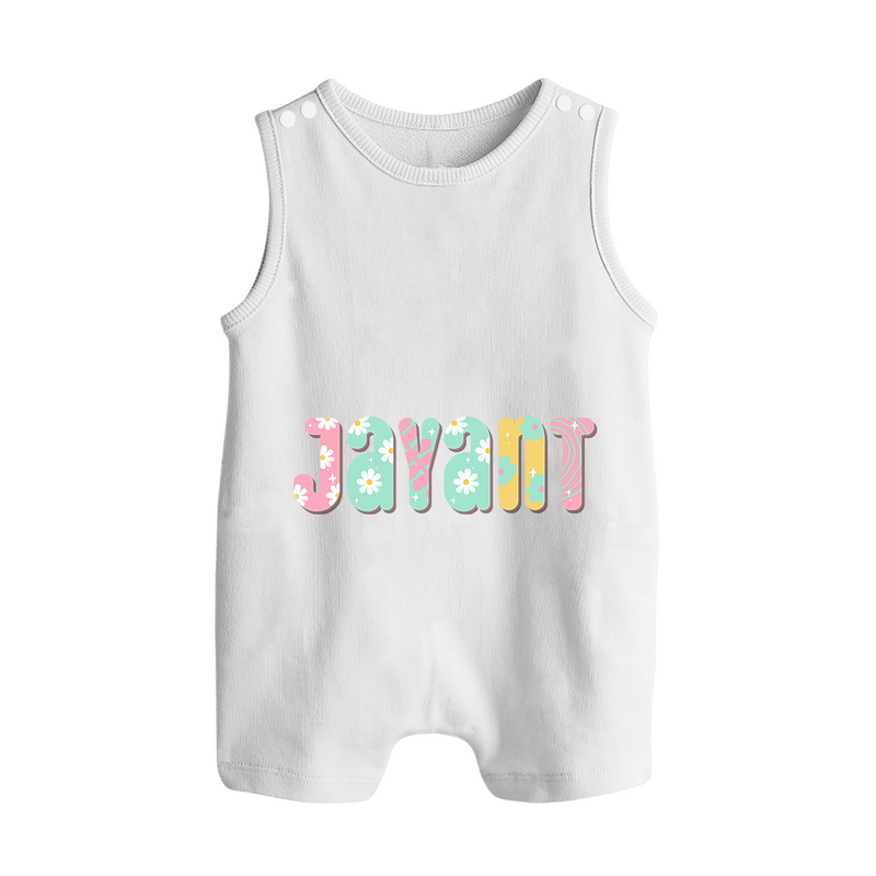 Unique as Me Romper Suit / Sleeveless Romper | Name Printed Baby Romper Suit / Sleeveless Romper - WHITE - 0 - 5 Months Old (Chest 18")