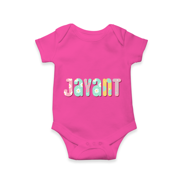 Name-Printed Romper for Cherished Baby Memories - HOT PINK - 0 - 3 Months Old (Chest 16")