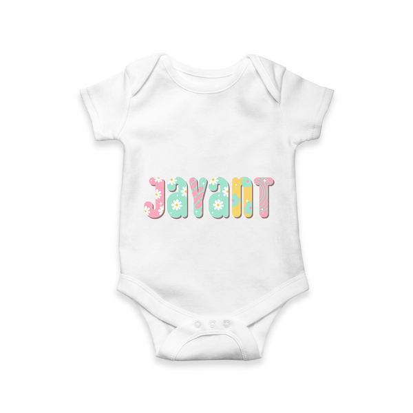 Name-Printed Romper for Cherished Baby Memories - WHITE - 0 - 3 Months Old (Chest 16")