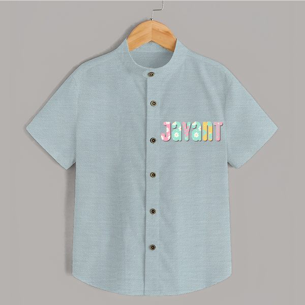 Unique as Me Shirt | Name Printed Baby Shirt - ARCTIC BLUE - 0 - 6 Months Old (Chest 23")