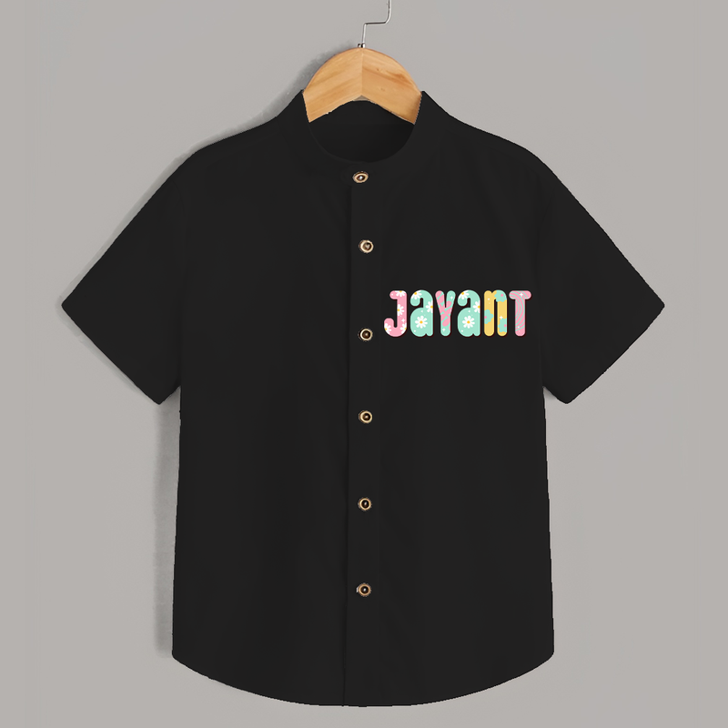 Unique as Me Shirt | Name Printed Baby Shirt - BLACK - 0 - 6 Months Old (Chest 23")