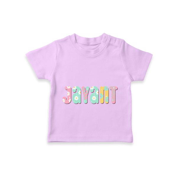 Name-Printed T-Shirt for Cherished Baby Memories - LILAC - 0-5 Months Old (Chest 17")