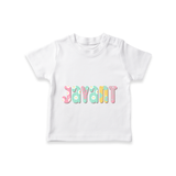 Name-Printed T-Shirt for Cherished Baby Memories - WHITE - 0-5 Months Old (Chest 17")