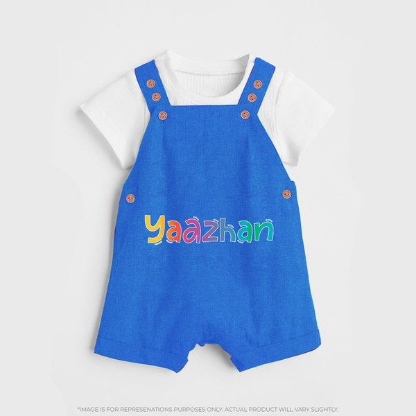My First Name Dungaree Set | Celebrate Baby's Name with Style - COBALT BLUE - 0 - 5 Months Old (Chest 18")