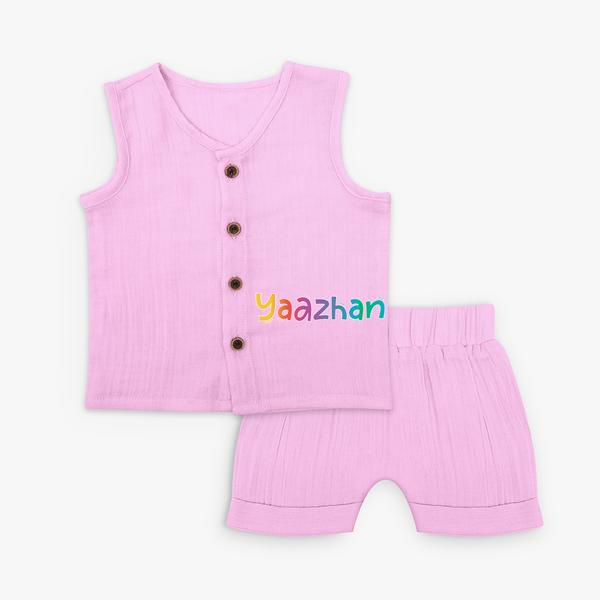 My First Name Jabla Set | Celebrate Baby's Name with Style - BABY PINK - 0 - 3 Months Old (Chest 9.8")