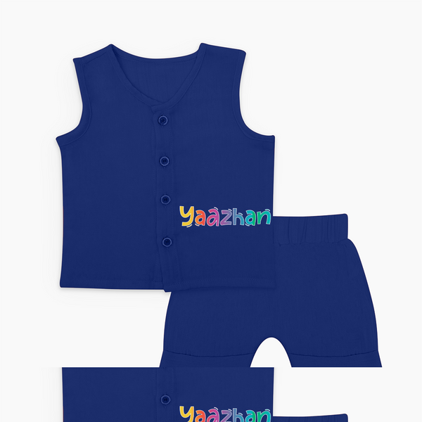 My First Name Jabla Set | Celebrate Baby's Name with Style - NAVY BLUE - 0 - 3 Months Old (Chest 9.8")