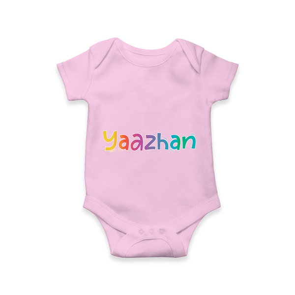 My First Name Romper / Onesie | Celebrate Baby's Name with Style - BABY PINK - New Born (Chest 14")