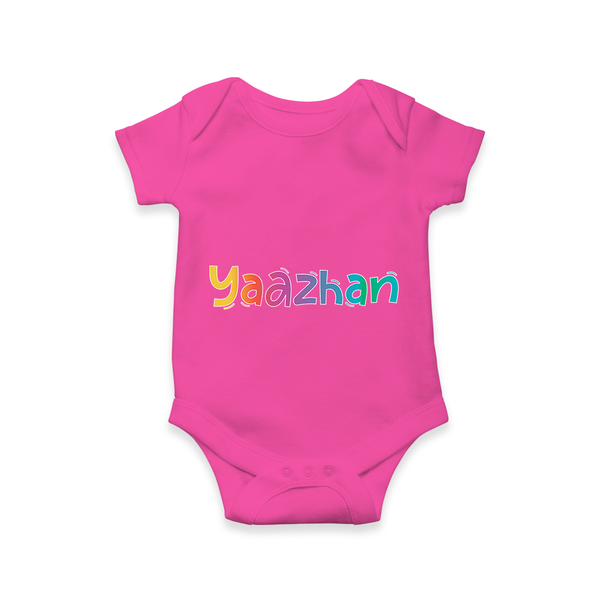 My First Name Romper / Onesie | Celebrate Baby's Name with Style - HOT PINK - New Born (Chest 14")