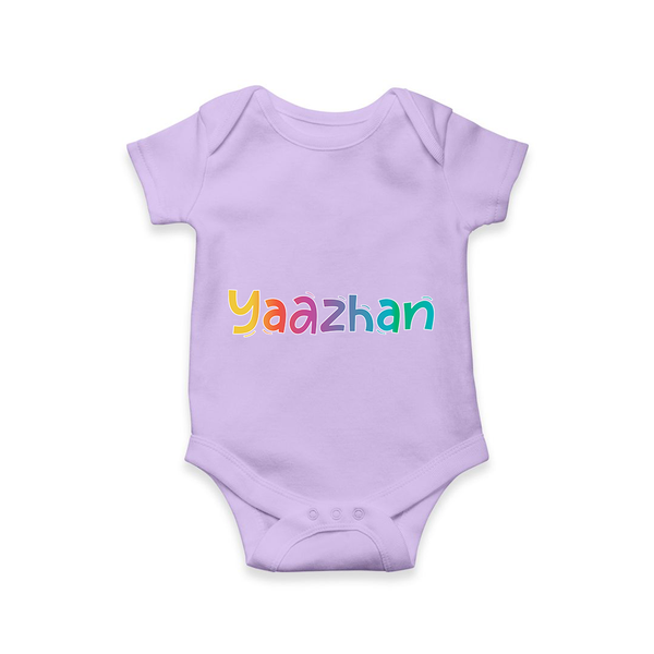 My First Name Romper / Onesie | Celebrate Baby's Name with Style - LILAC - New Born (Chest 14")