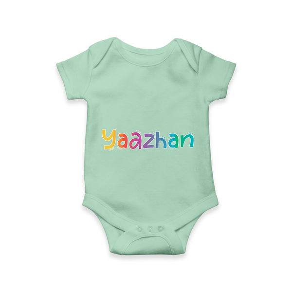 My First Name Romper / Onesie | Celebrate Baby's Name with Style - MINT GREEN - New Born (Chest 14")