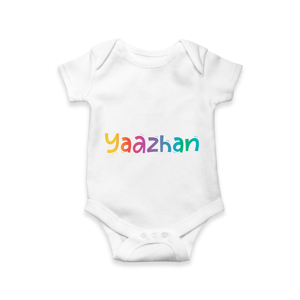 My First Name Romper / Onesie | Celebrate Baby's Name with Style - WHITE - New Born (Chest 14")