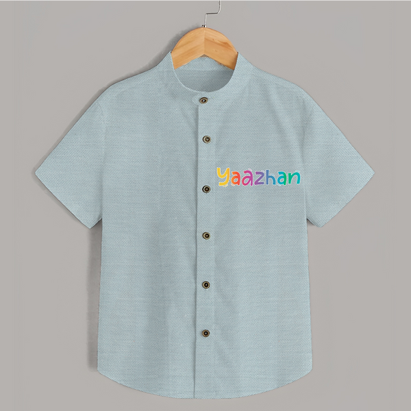 My First Name Shirt | Celebrate Baby's Name with Style - ARCTIC BLUE - 0 - 6 Months Old (Chest 23")