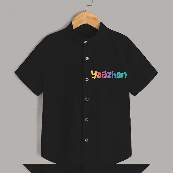 My First Name Shirt | Celebrate Baby's Name with Style - BLACK - 0 - 6 Months Old (Chest 23")