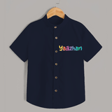 My First Name Shirt | Celebrate Baby's Name with Style - NAVY BLUE - 0 - 6 Months Old (Chest 23")