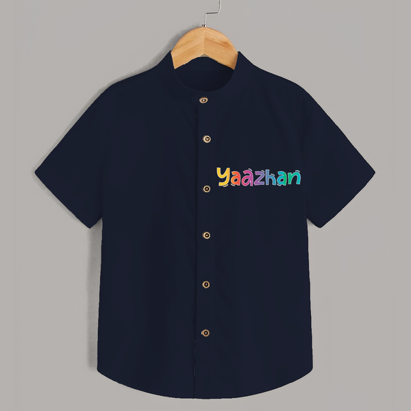 My First Name Shirt | Celebrate Baby's Name with Style - NAVY BLUE - 0 - 6 Months Old (Chest 23")