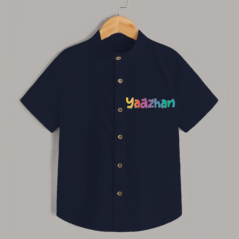 My First Name Shirt | Celebrate Baby's Name with Style - NAVY BLUE - 0 - 6 Months Old (Chest 23")