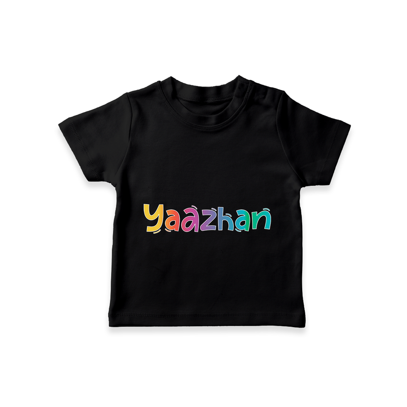 Create Lasting Memories with Special Name-Printed T-Shirt - BLACK - 0-5 Months Old (Chest 17")