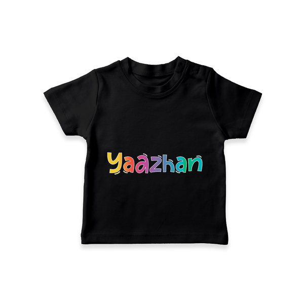 My First Name T-Shirt | Celebrate Baby's Name with Style - BLACK - 0-5 Months Old (Chest 17")