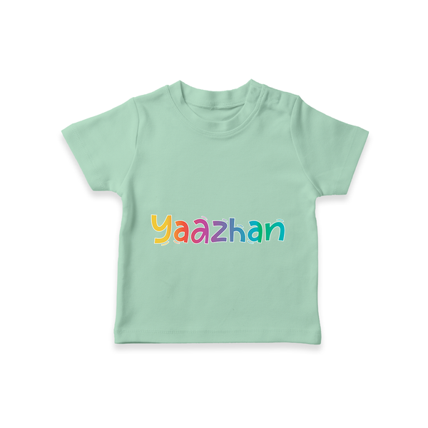 My First Name T-Shirt | Celebrate Baby's Name with Style - MINT GREEN - 0-5 Months Old (Chest 17")