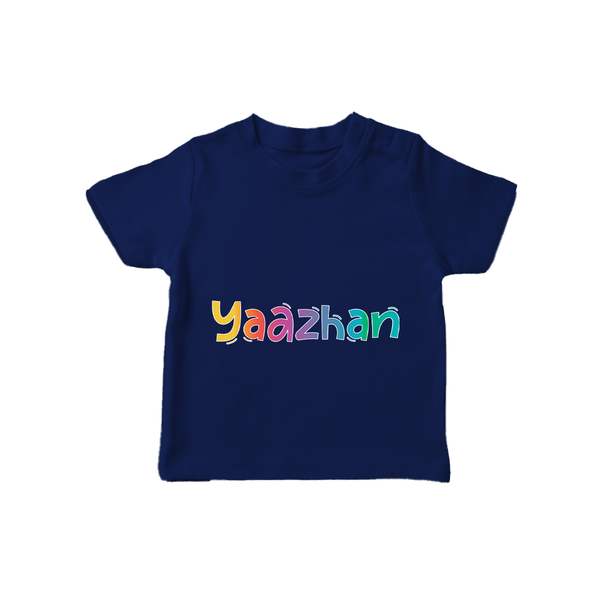 My First Name T-Shirt | Celebrate Baby's Name with Style - NAVY BLUE - 0-5 Months Old (Chest 17")