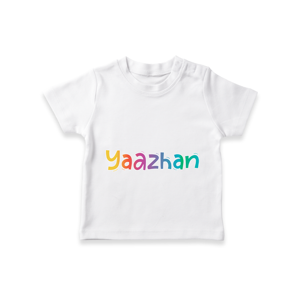 My First Name T-Shirt | Celebrate Baby's Name with Style - WHITE - 0-5 Months Old (Chest 17")