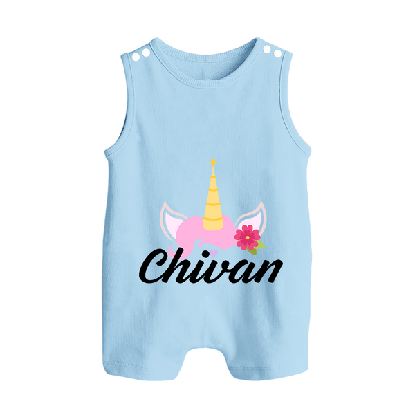 One and Only Romper Suit / Sleeveless Romper | Featuring Your Baby's Beautiful Name - BABY BLUE - 0 - 5 Months Old (Chest 18")