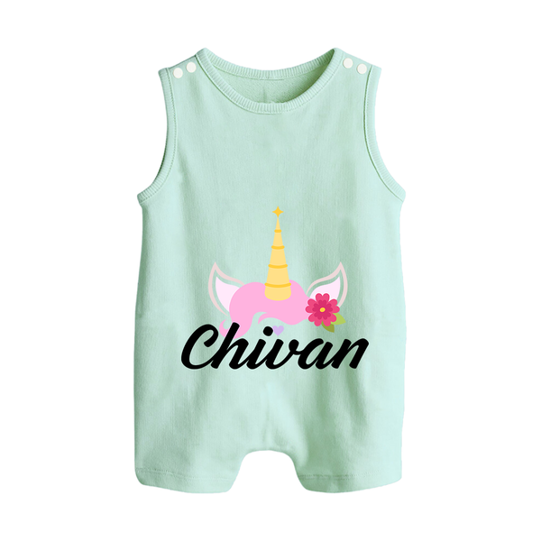 One and Only Romper Suit / Sleeveless Romper | Featuring Your Baby's Beautiful Name - MINT GREEN - 0 - 5 Months Old (Chest 18")