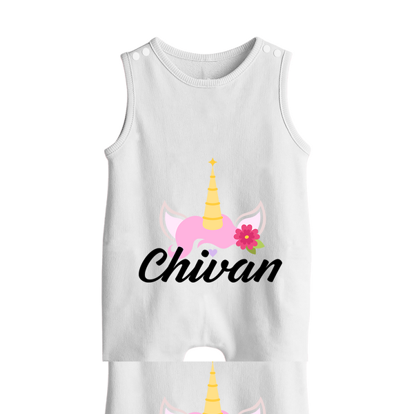 One and Only Romper Suit / Sleeveless Romper | Featuring Your Baby's Beautiful Name - WHITE - 0 - 5 Months Old (Chest 18")