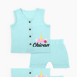 One and Only Jabla Set | Featuring Your Baby's Beautiful Name - BABY BLUE - 0 - 3 Months Old (Chest 9.8")