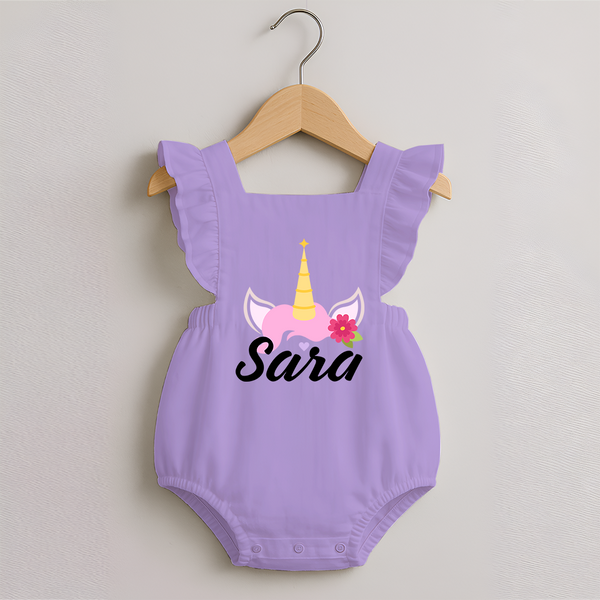 One and Only Romper Frock | Featuring Your Baby's Beautiful Name - LILAC - 0 - 3 Months Old (Chest 19")