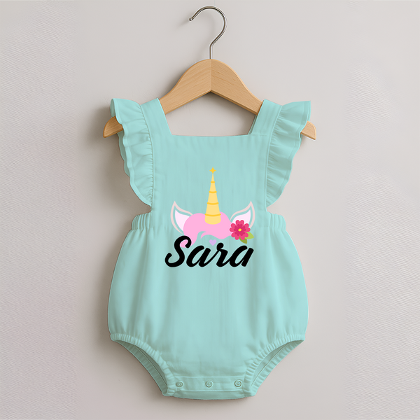 One and Only Romper Frock | Featuring Your Baby's Beautiful Name - MINT GREEN - 0 - 3 Months Old (Chest 19")
