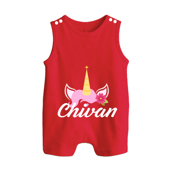 One and Only Romper Suit / Sleeveless Romper | Featuring Your Baby's Beautiful Name - RED - 0 - 5 Months Old (Chest 18")