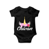 Customized Romper for Special Moments and Memories - BLACK - 0 - 3 Months Old (Chest 16")